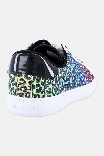 Nine West Women WNBEST3-A Animal Print Lace Up Casual Shoes, Multicolor