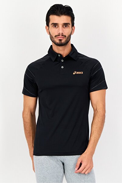 Asics Men Sportswear Fit Short Sleeve Tennis Polo Shirt, Black