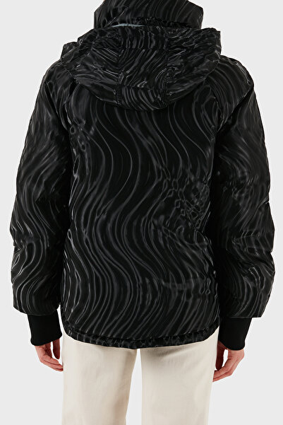 Armani Exchange Patterned Regular Fit Removable Hooded Coat Mont Xw000690 Af16211 Fc102