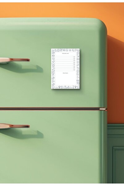 Yıldızistan Magnetic Notepad – A6 Size (13X10 cm) |   Practical Reminder for Refrigerator and Metal Surfaces