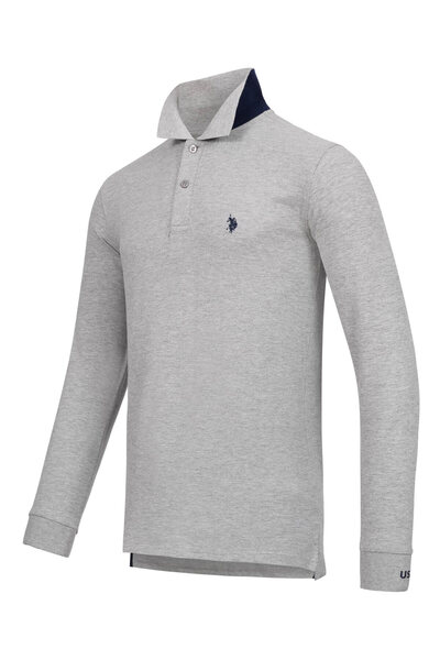 U.S. Polo Assn. Herren Polo langarm Shirt LS Piquet P004