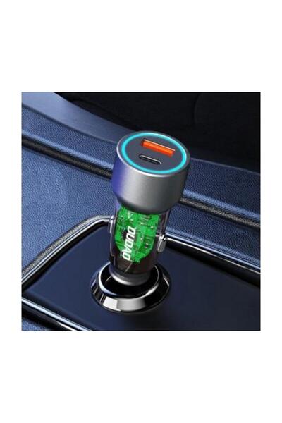 DUDAO Incarcator Auto R4T 30W 3A 1 x USB-A - 1 x USB-C Gri