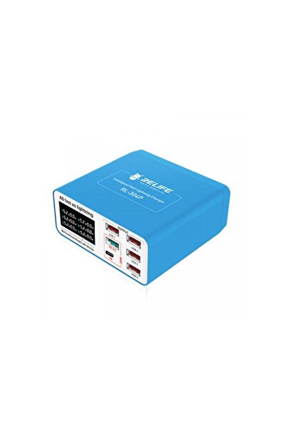 Relife Incarcator Statie RL-304P 40W 3A 1 x USB-C - 5 x USB-A Albastru