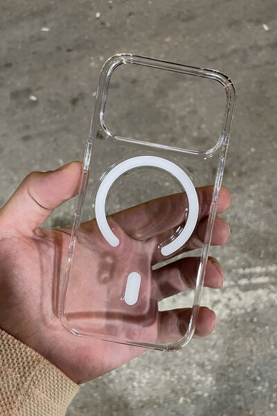 CEPSTOK iPhone 17 Pro Kılıf Şeffaf Sararmaz Magsafe Altı Açık Sert Pc Premium Kapak