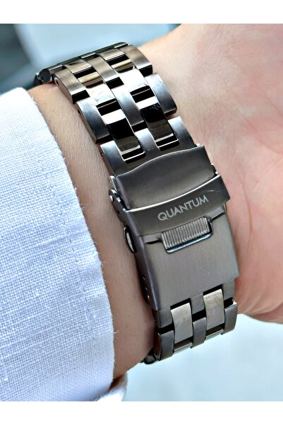 Quantum Men's Smoked Color Wristwatch with Function 10 Atm Water Resistance 24 Months Warranty 807.060Mr