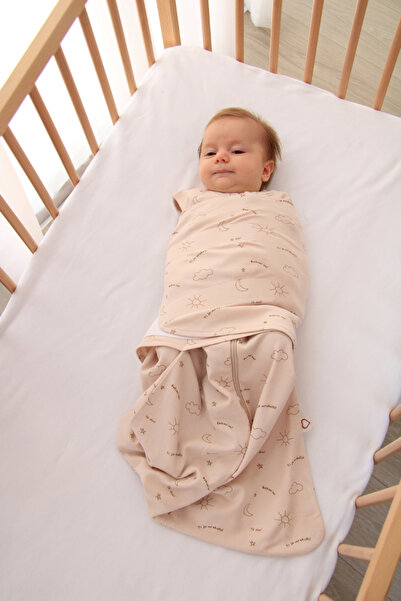 Ninana baby Yenidoğan Bebek Kundak Uyku Tulumu - “Bir tanem” - Bej 0-6 ay