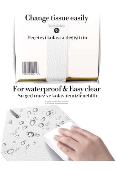 STOREMAX Spring Modern Pu Leather Napkin Box Cover, Simple Solid Color Holder Square Napkin Bag, Bathroom,