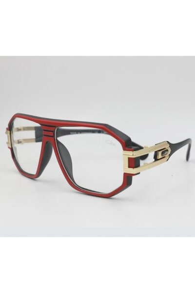Zamo Eyeglass Frame, Zamo®, CZL 163R, Rectangular Model, Red Frame, Transparent Lenses