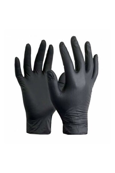 OEM Σετ 100 γάντια μιας χρήσης από νιτρίλιο, μαύρα, μέγεθος M