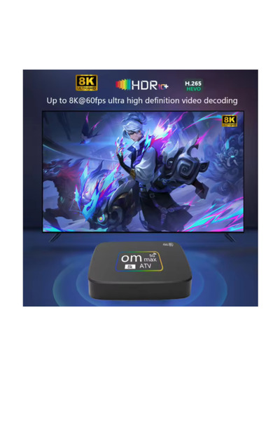 Generic Om Max 4K Android TV Box | Quad Core Media Player | 8GB RAM 64GB ROM Smart Streaming Box