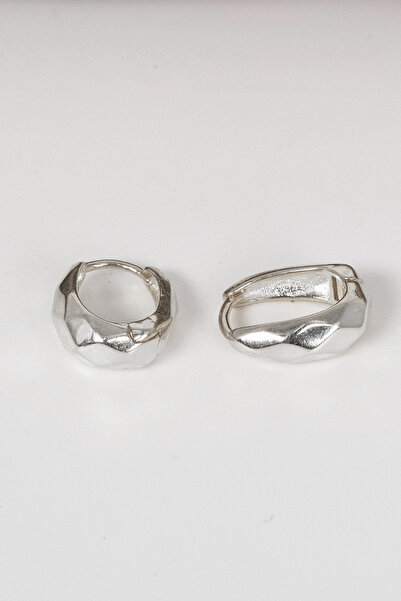 Söğütlü Silver 925 ayar Gümüş altın yaldızlı desenli italyan modeli U halka küpe SGTL13071RODAJ