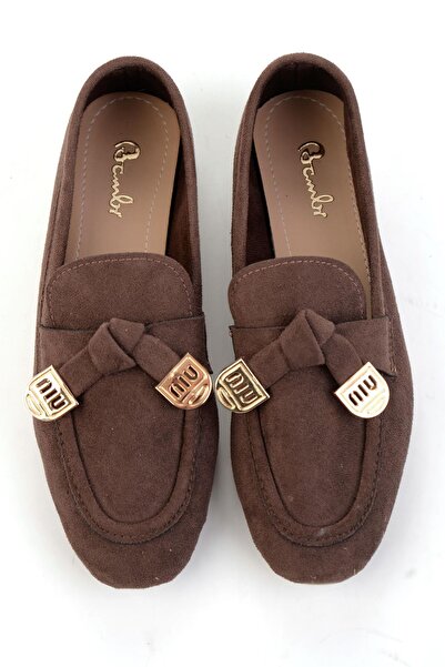 Bambi Kahve Kadın Loafer Ayakkabı K01688011572