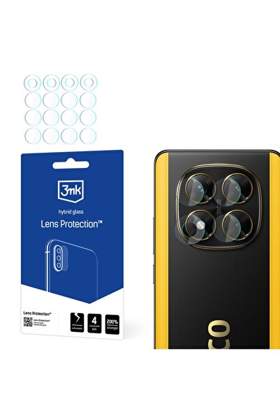 3MK [Пакет от 4] Фолио за камера за Xiaomi Poco X7, защита на обектива, прозр...