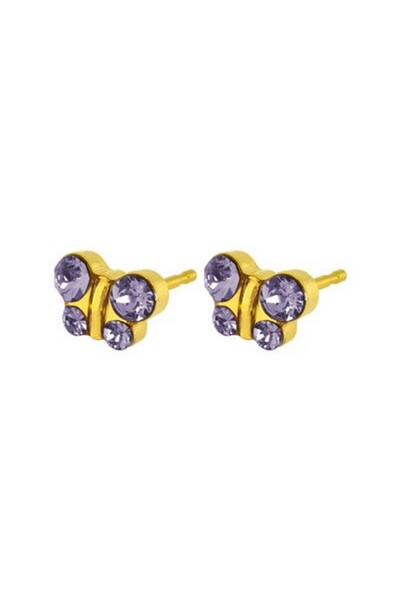 Caflon Fashion Sense Gold Plated Butterfly Tanzanite Earring - 1 PC