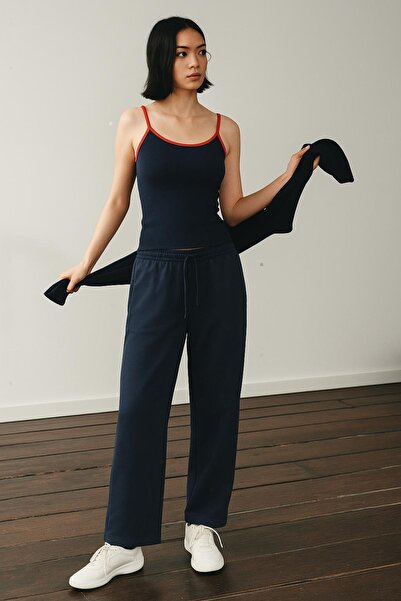 HAKKE Üç İplik Bol Paça Cepli Bağcıklı EŞOFMAN ALTI