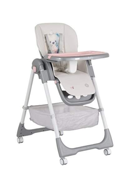 Moni Raffy 2-in-1 dining chair, grippy wheels with brakes, double tray, height adjustable, foldable