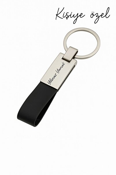 Halk Kitabevi Hediyelik Kişiye Özel Isim Baskılı Suni Deri Anahtarlık, Isimli...