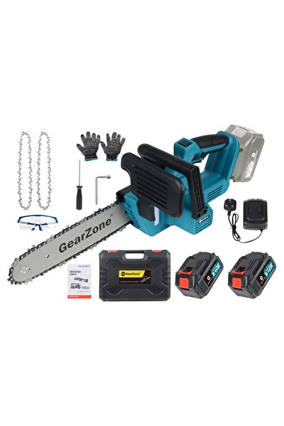 GearZone منشار كهربائي لاسلكي بدون فرشاة، 12 بوصة مع بطاريتين مناسب لقطع الخشب