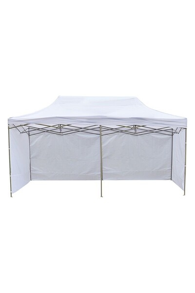 PROCART Garden tent quick tent, foldable, 6x3x3 m, 3-wall pavilion, adjustable height, quick assembly