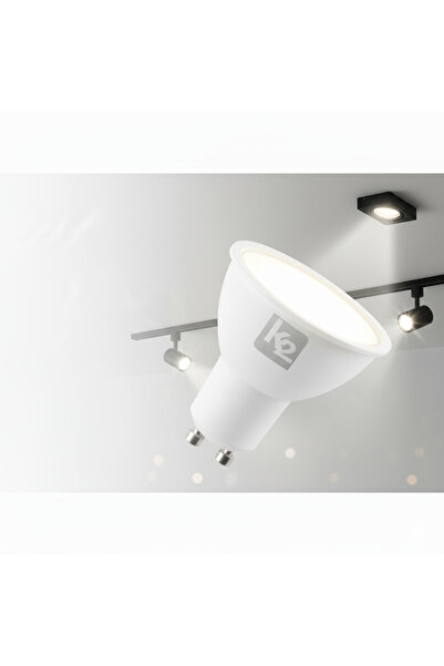 K2 KES046 GU10 LED Spot Ampul 5W Ara Renk (Doğal Beyaz Işık)