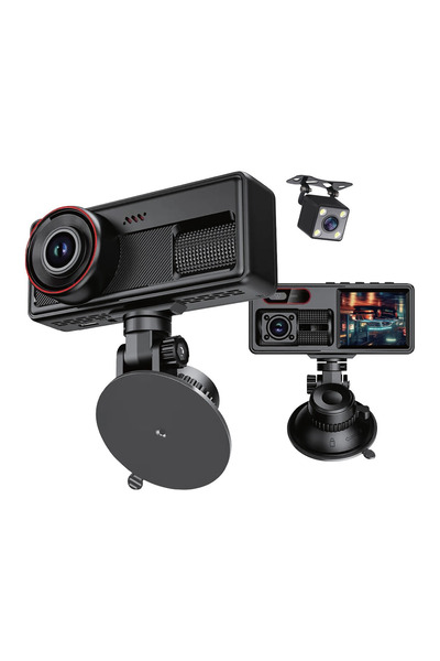 Blic BLM-88 3 Kanallı Full HD Araç Kamerası | WiFi Destekli Ön – İç – Arka Kamera Seti