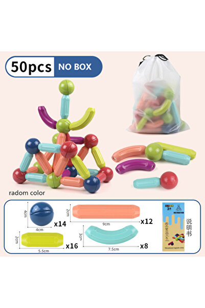 Choice6 50pcs without box Magnetic Constructor Blocks Set Toys for Kids Magnet Stick Rod Building Blocks Mon