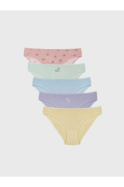 LC Waikiki Lcw Young Pink Printed Bikini Panties 5 Pack