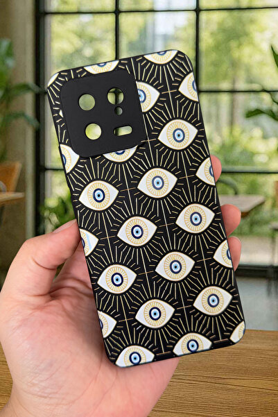 Vip Case Xiaomi Mi 13 Uyumlu Evıl Eye Desenli Silikon Darbe Emici Klasik Koru...
