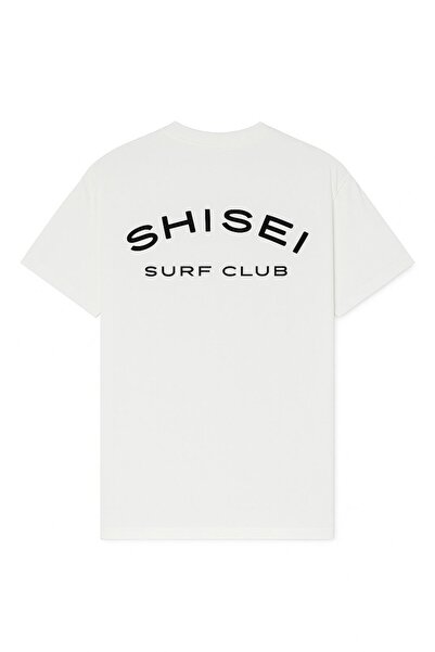 SHISEI Oversize Beyaz Surf Club T-shirt