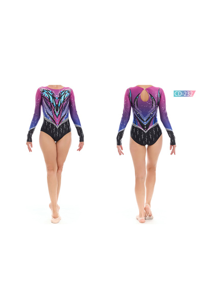 Rhytmine CD-232 Baskılı Cimnastik Mayo