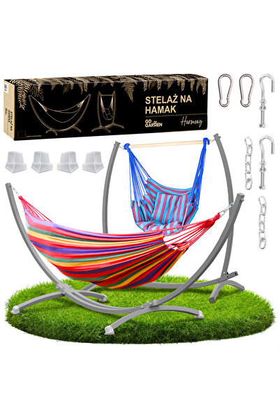 Other Hamac cu cadru, suport de grădină pentru două persoane, scaun brazilian, balansoar 2 în 1