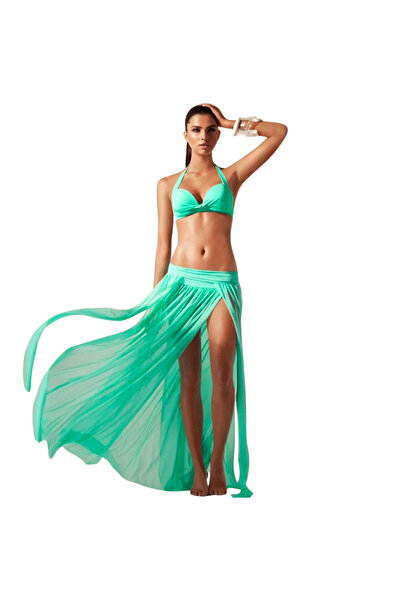 Other Rochie lungă maxi, fustă de plajă, sarong din tul și plasă, cu crăpătură