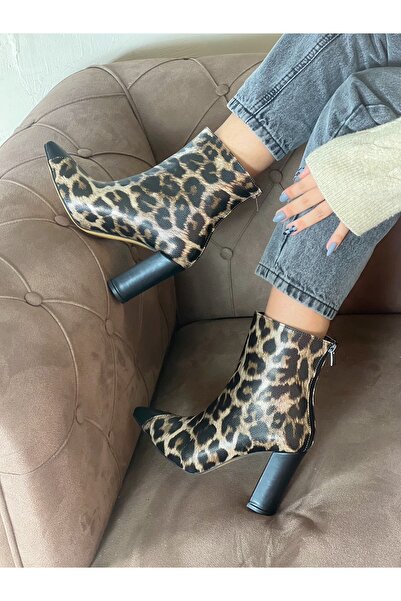 BERFONA ALLY LEOPARD ΜΑΥΡΕΣ Λεπτομερείς ΜΠΟΤΕΣ ΜΕ ΤΑΚΟΥΝΑ