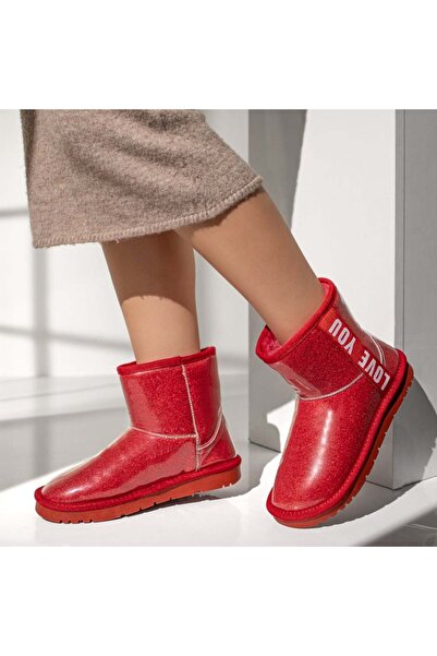BMoD Women's short red boots MOD0283