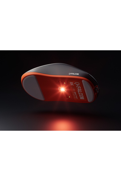 QwertyKey Ποντίκι παιχνιδιών Falcon Black 8K, 30.000 DPI, Τριπλή ασύρματη λειτουργία Bluetooth, Pixart 3950