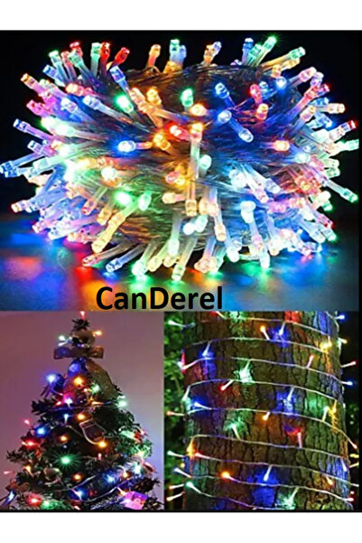 TeknoClass 10 Metre Rgb 100 Ledli Fişli 8 Fonksiyonlu Yılbaşı Ağacı Işığı Org...