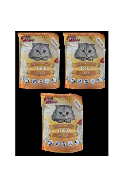 MIAU MIAU Pack of 3 X Tofu VANILLA cat litter 15L