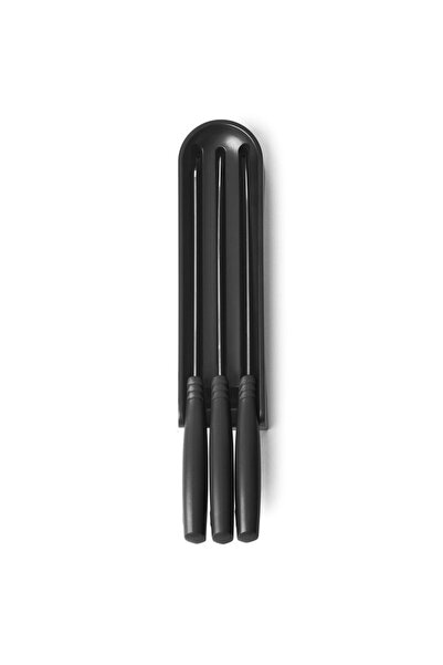 Brabantia Set de 3 cuțite Tasty+ 1001176, Oțel călit, Rezistent la zgârieturi și coroziune, Gri închis