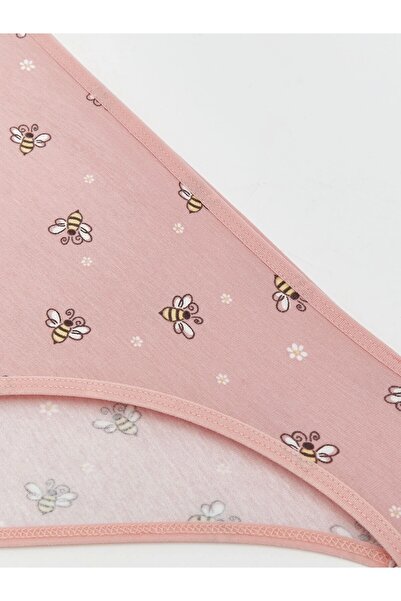 LC Waikiki LCW Young Pembe Baskılı Bikini Külot 5'li Paket