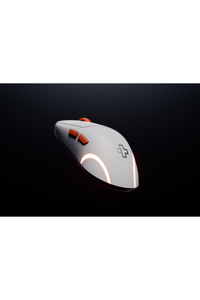 QwertyKey Ποντίκι παιχνιδιών Falcon White 8K, 30.000 DPI, Ασύρματο Bluetooth Tri-Mode, Pixart 3950