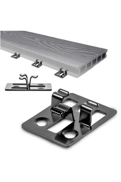 Other Metal mounting clips for composite decking, concealed installation, 50 pcs.