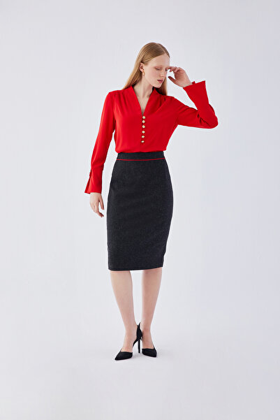 IDYL Bibe Detail Pencil Skirt