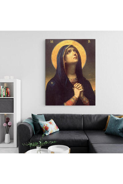 Tablouri La Comanda TLC Icon of the Lamentation of the Mother of God on Canvas On a wooden frame