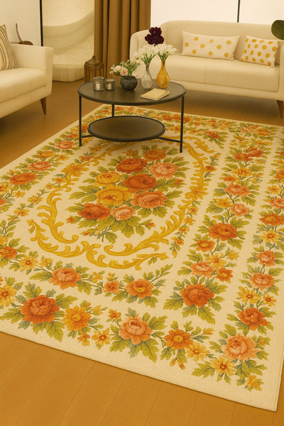 Rugs Modern Halı Διακοσμητικό χαλί με θέμα το μοτίβο λουλουδιών MOSSO mosso711