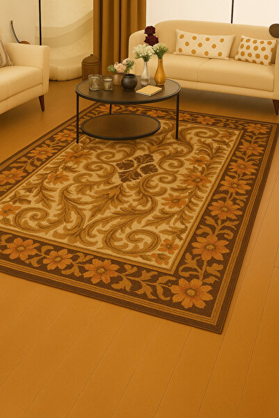 Rugs Modern Halı سجادة زخرفية بنمط تقليدي باللون البني من موسو mosso710