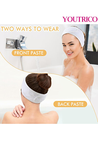 Youtrico Women's Hair Bands adjustable makeup headband-bathing-showering-face masking-yoga.