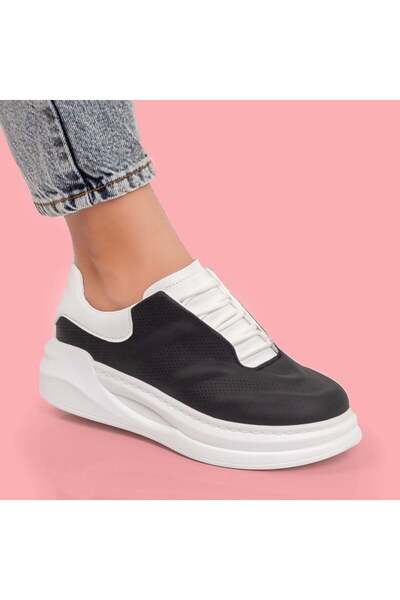BMoD Women's black sports shoes with thick soles MOD05919