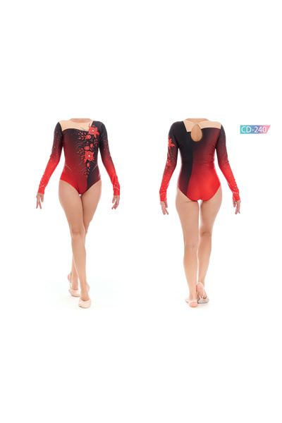 Rhytmine CD-240 Baskılı Cimnastik Mayo