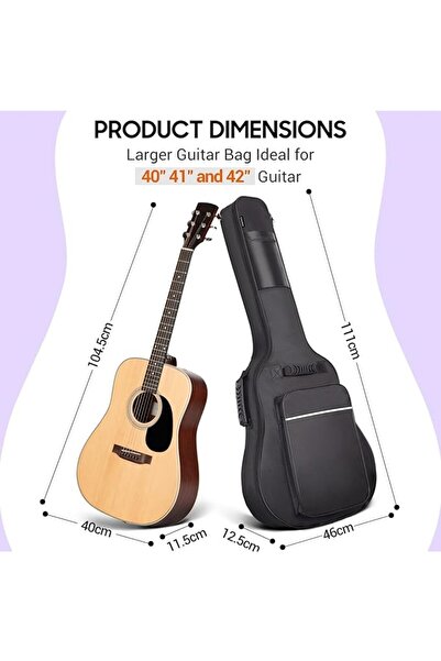 MegArya CAHAYA Guitar Bag Acoustic 40 41 42 Inch Guitar Case Upgraded Premium Version 12mm Sponge Padded