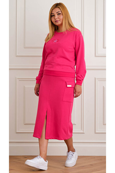 Sogo 2'Lİ TAKIM YILDIZ BASKILI TAŞLI ETEKLİ DİKDÖRTGEN NİKEL AKSESUARLI